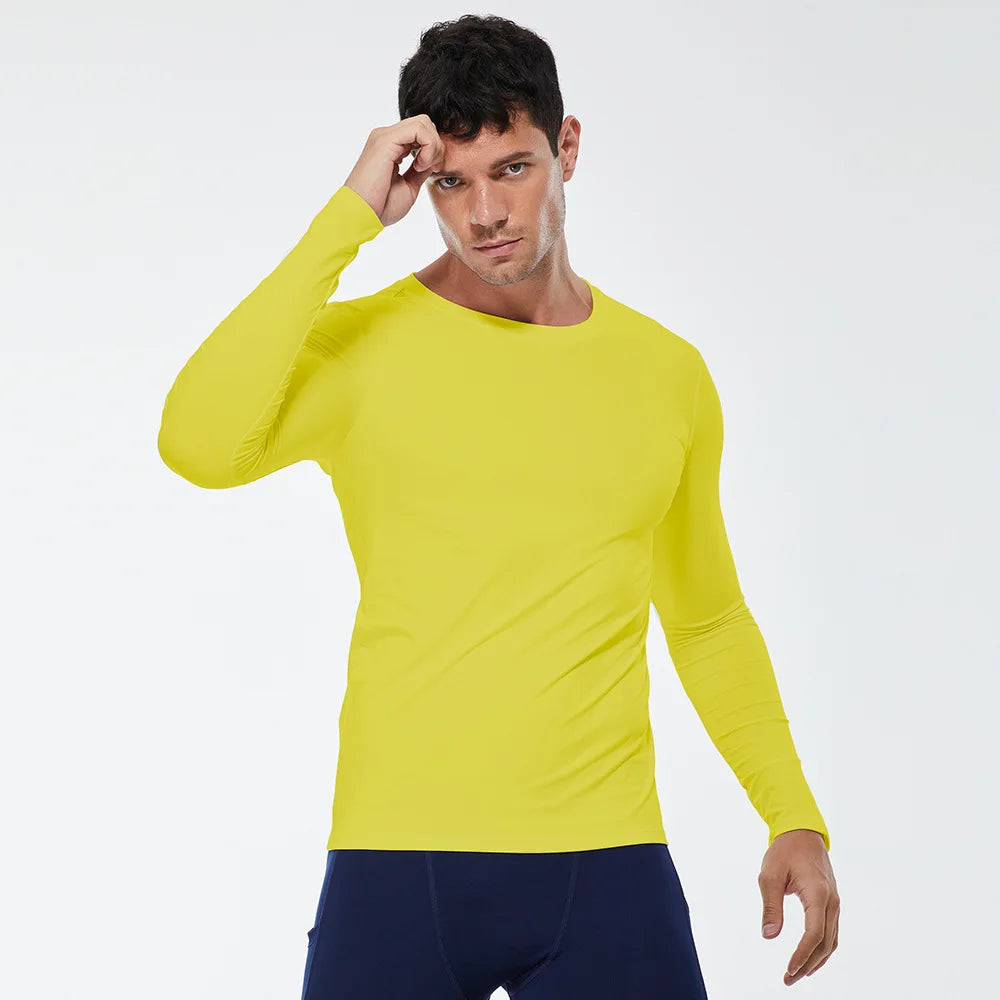 Men/Women Compression Running T-Shirt Fitness Tight Long Sleeve Sport T-shirt Training Jogging Shirts Gym Sportswear Quick Dry Clothes