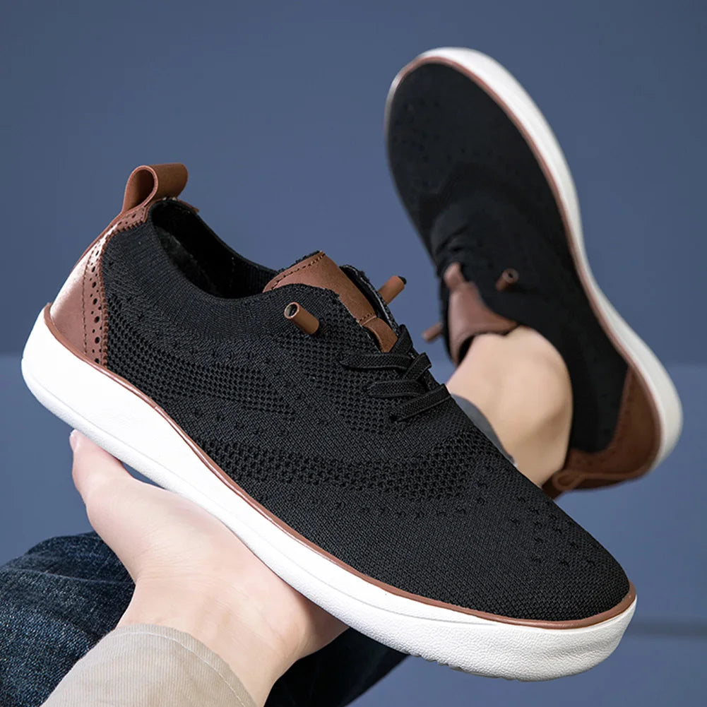 Men Knit Walking Shoes Minimalist Wide Toe Box Shoes Sneakers Barefoot Sneakers for Indoor Outdoor