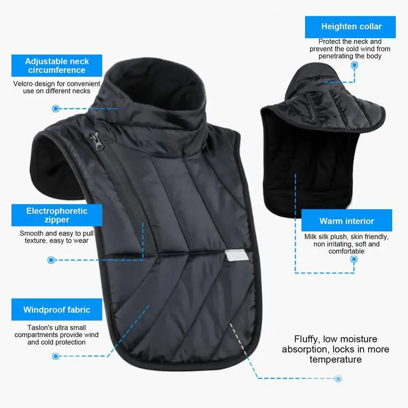 Winter Warm Neck Chest Warmer For Men Women Windproof Motorbike Warm Scarf Moto Neck Cloak Motorcycle Cycling Thermal Collar