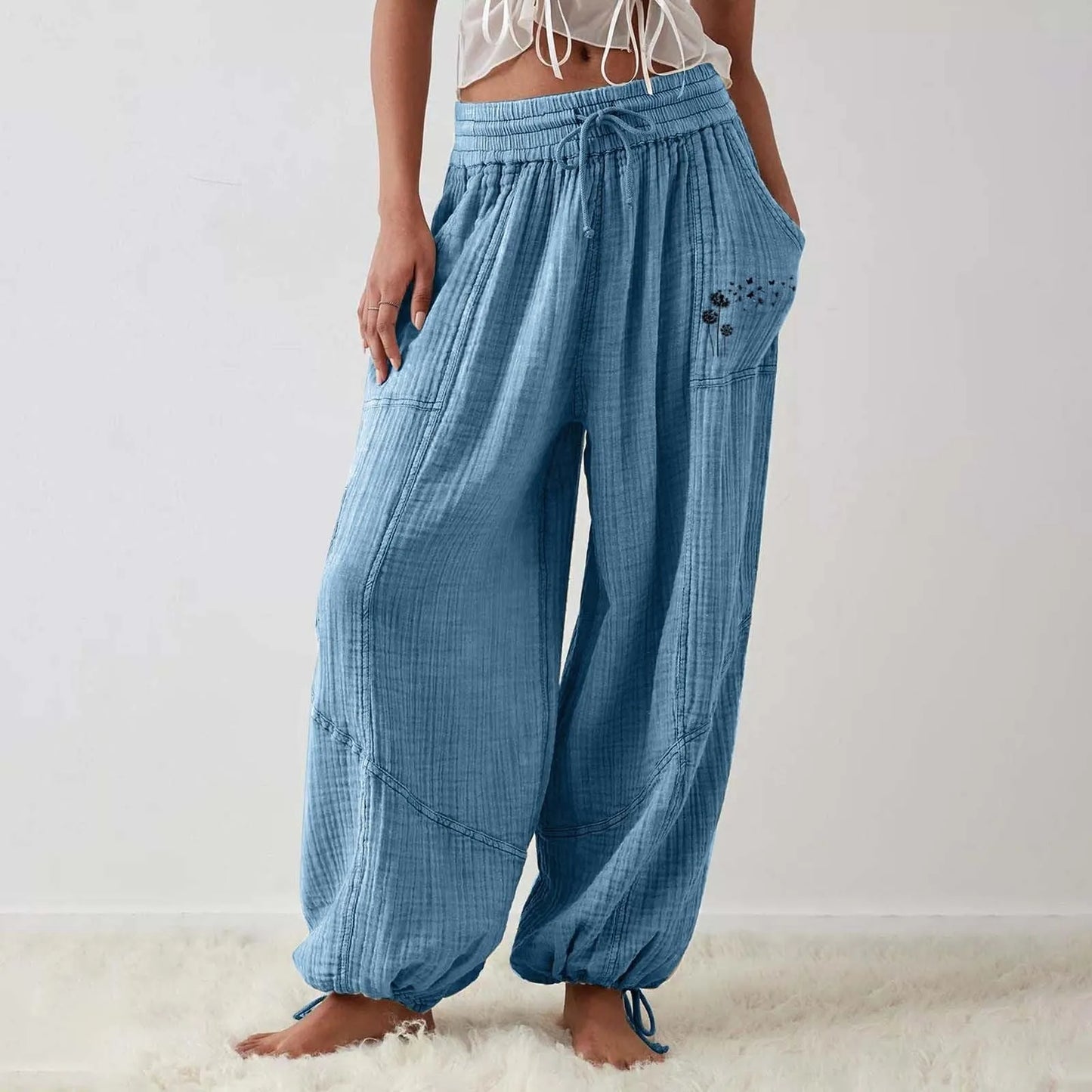 2024 New Fashion Sport Pants Women's Fitness Trousers Summer Thin Loose Quick-Drying Stretchy sweatpants Running Training Pants