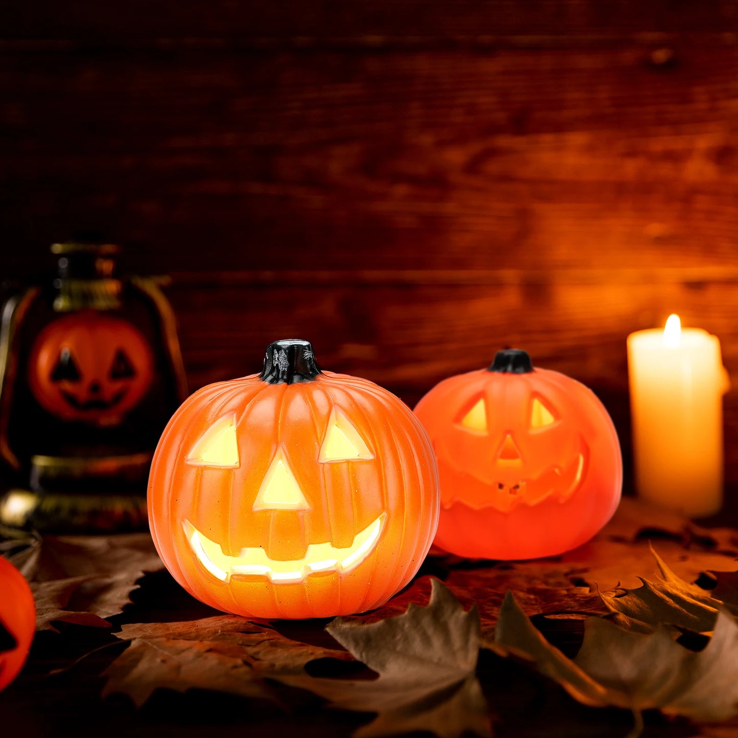 1pc 8in 21×19.5cm Halloween Easter Face Funny Hallow Pumpkin Lights Decorate Holiday Decorations