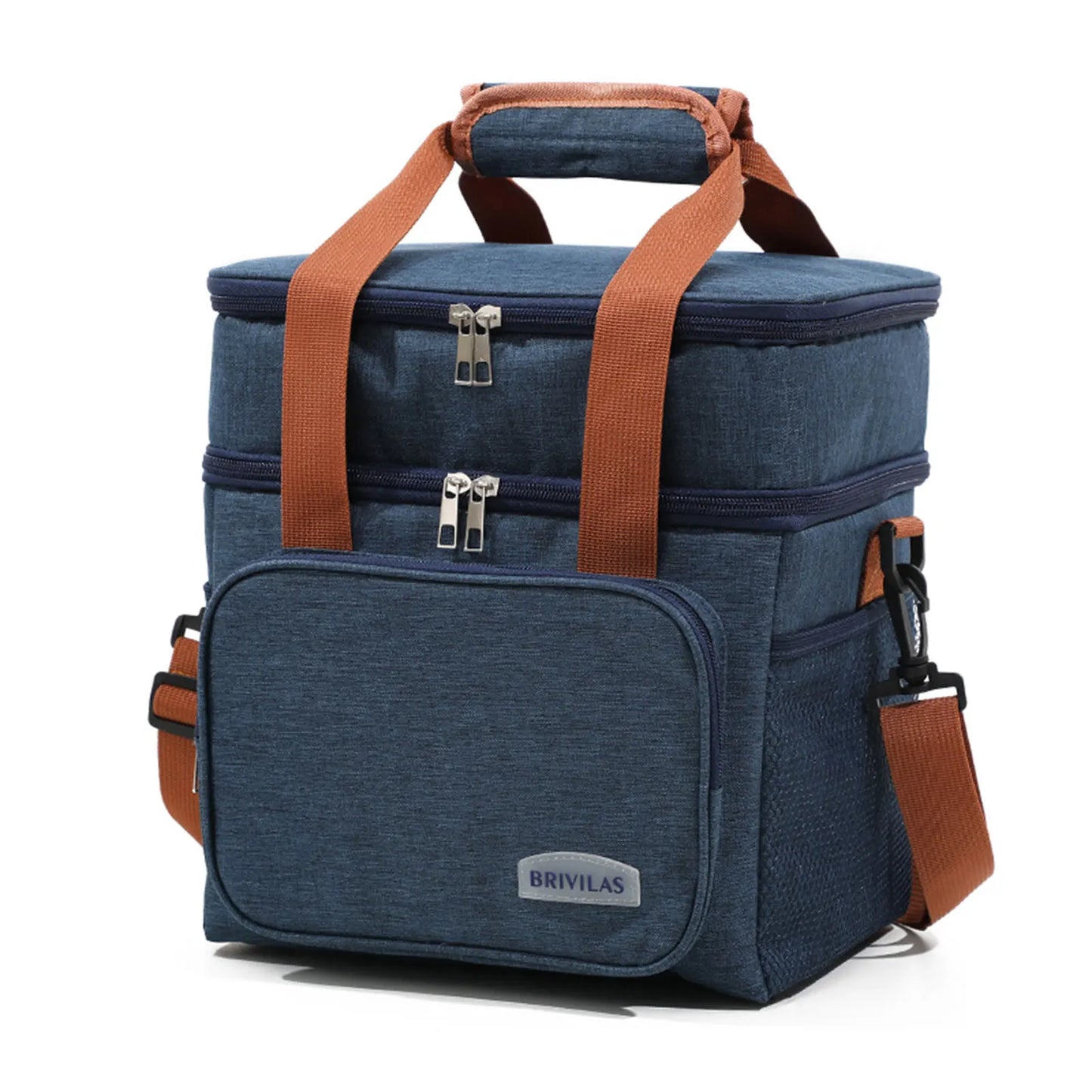 1PC Double Layer Lunch Bag Large Capacity Thermal Insulation Lunch Bags Leakproof Cooler Tote For Men Women Work Picnic School