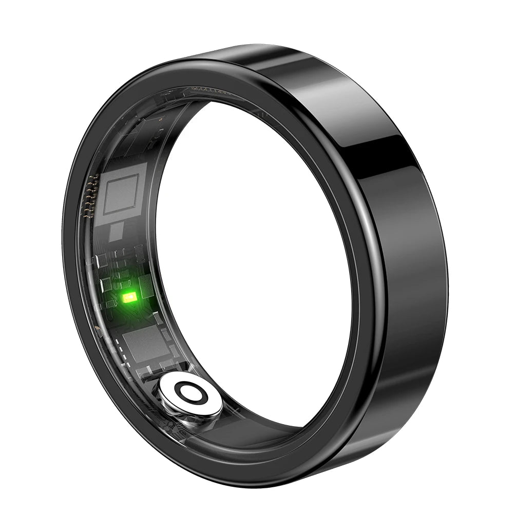 SR09 Smart Ring Health Tracker Bluetooth-Compatible 5.1 Health Ring 5ATM Waterproof Fitness Ring for Women Men for Android & iOS