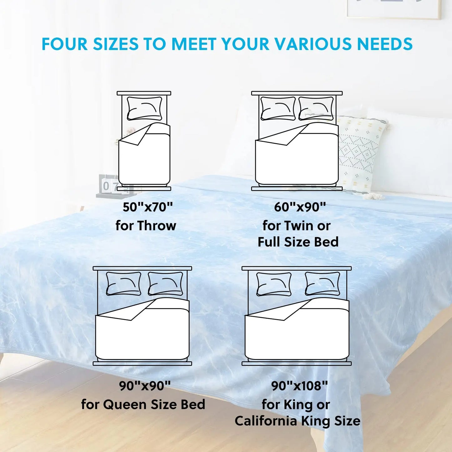 Cooling Blanket Tie Dye with Double Sided Effect-Lightweight Breathable Summer Blankets for Hot Sleepers and Night Sweats,Grey