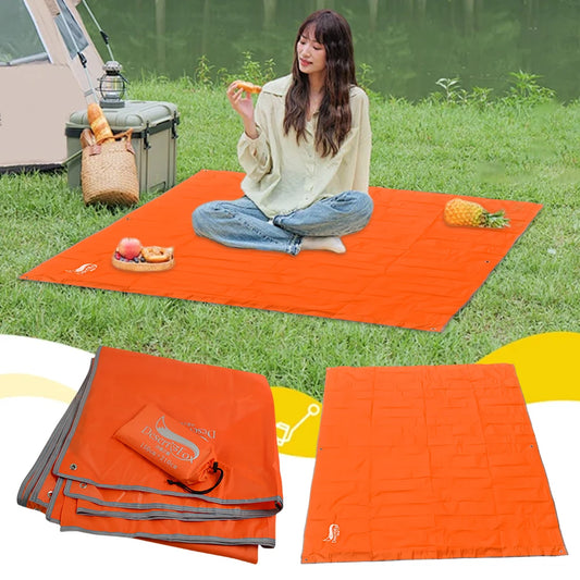Picnic Mat Waterproof Ultralight Pocket Tent Footprints Beach Tarp Foldable Picnic Blanket Beach Mat for Travel Climbing