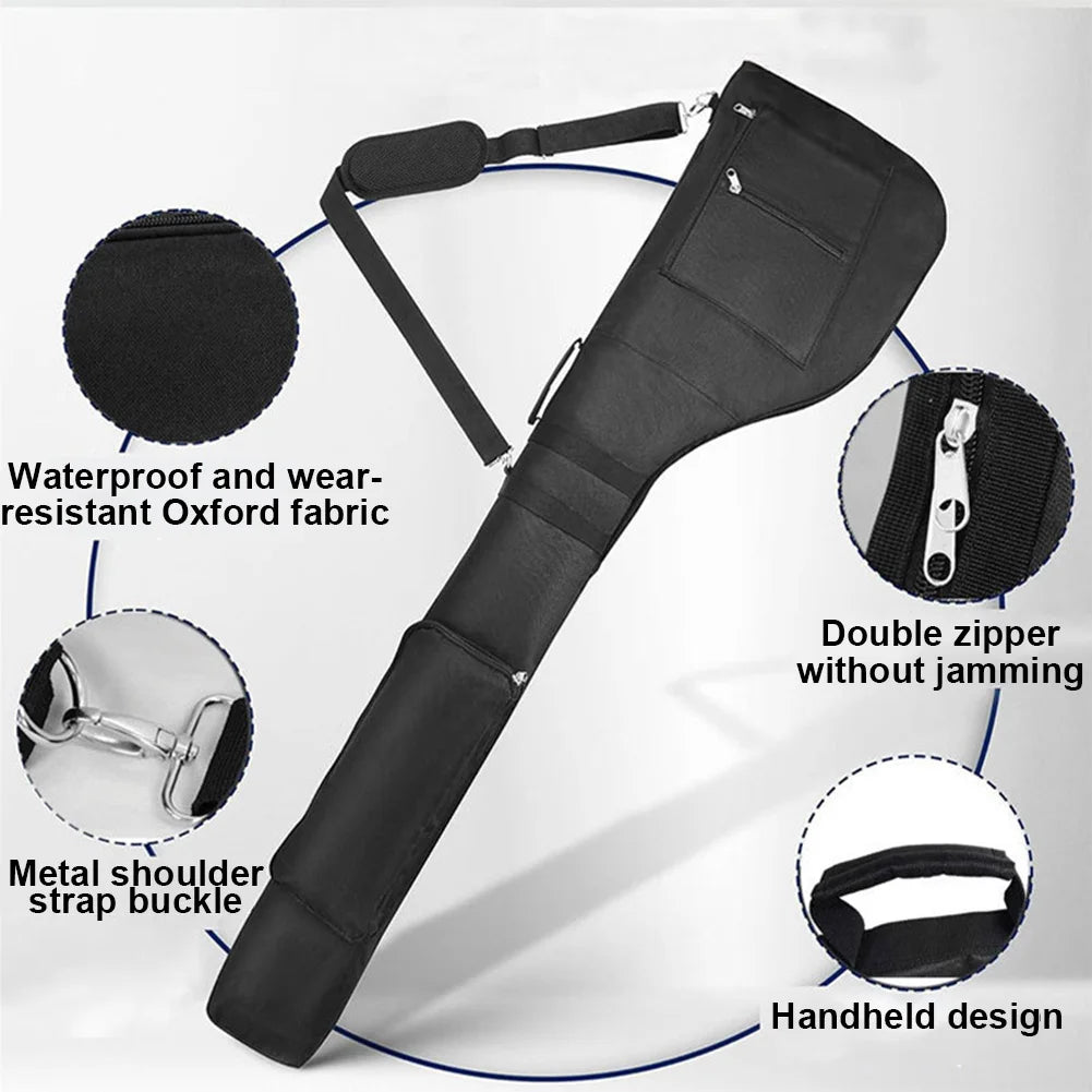 Golf Club Bag Foldable Golf Carry Bag Waterproof Golf Club Travel Bag Golf Travel Case for 8-10 Golf Clubs