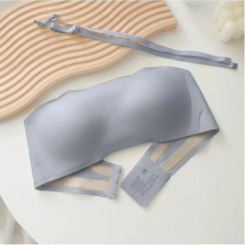 GLEC women's invisible strapless bra suspended, strapless, non slip, and seamless gathering new women's beauteful body bra