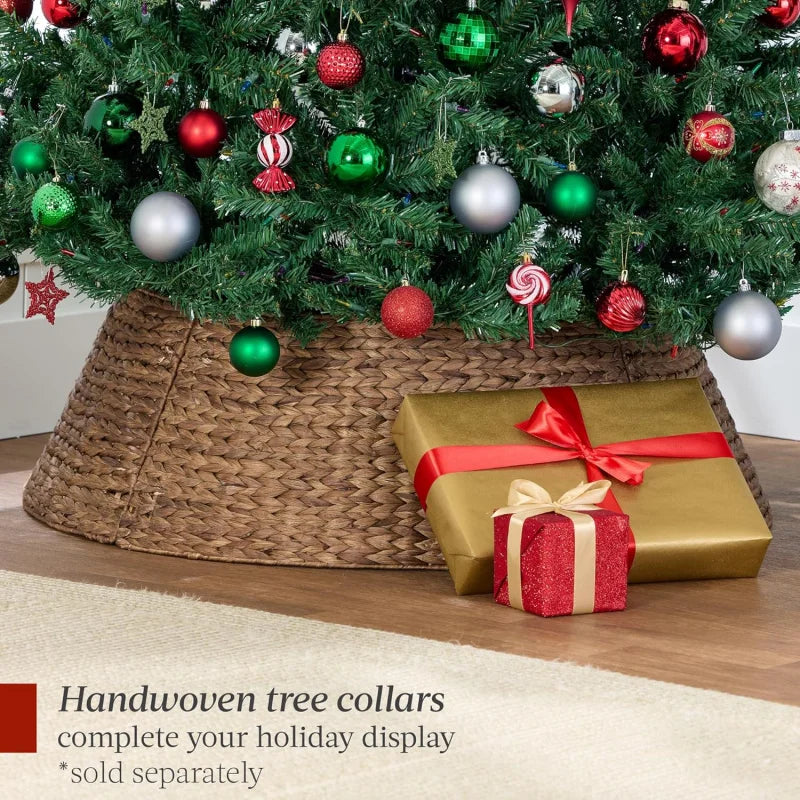 7.5ft Premium Artificial Spruce Christmas Tree - Unlit, Realistic Look, Dense Branches, Easy Assembly & Metal Base