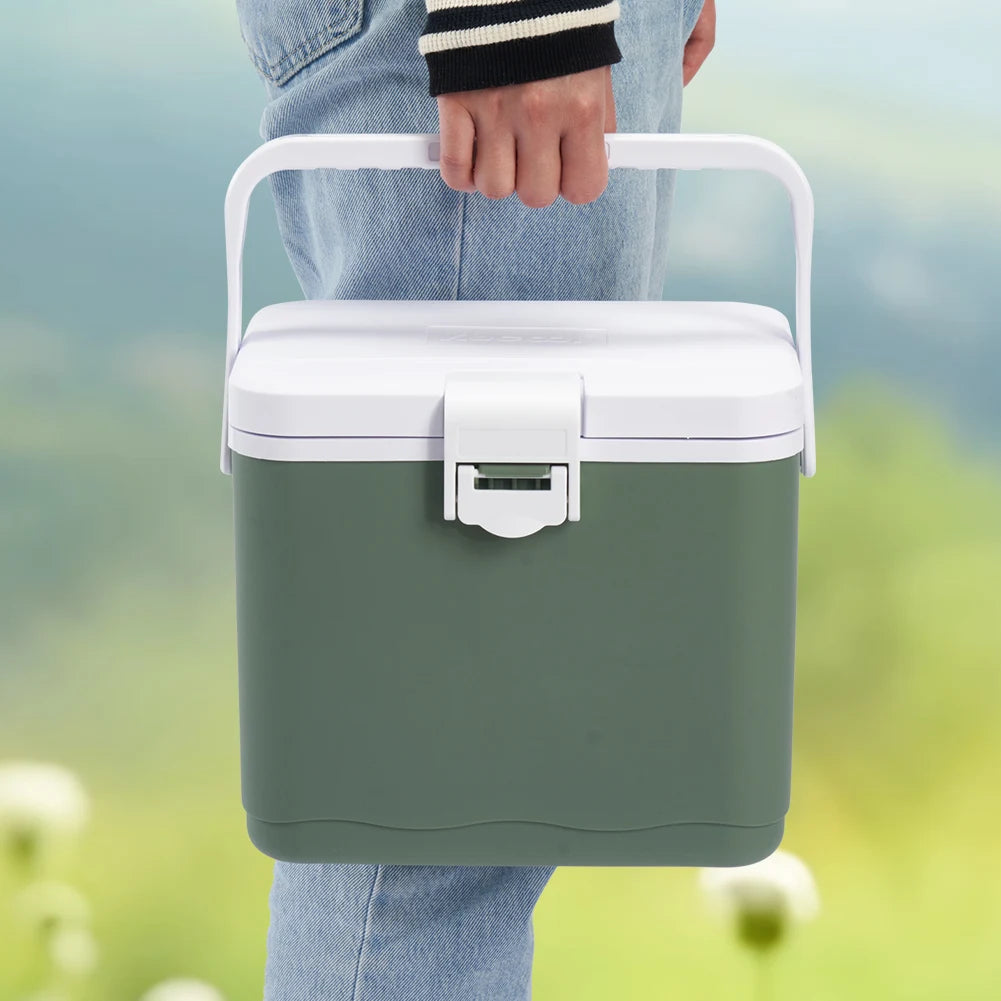 4.5L Insulated Portable Cooler with Handle Mini Freezer Fridge Heat Preservation Barbecue Insulation Box for Camping Tailgating
