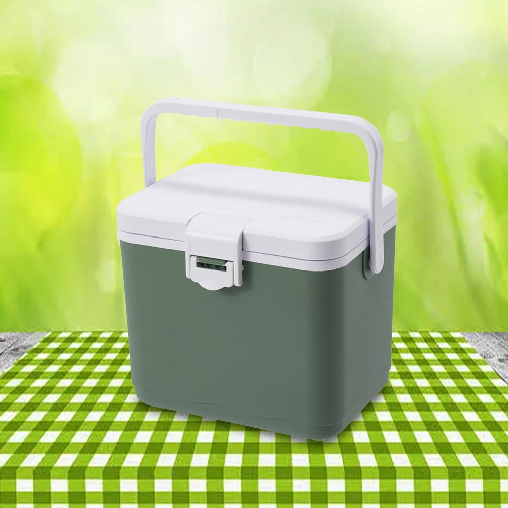 4.5L Insulated Portable Cooler with Handle Mini Freezer Fridge Heat Preservation Barbecue Insulation Box for Camping Tailgating