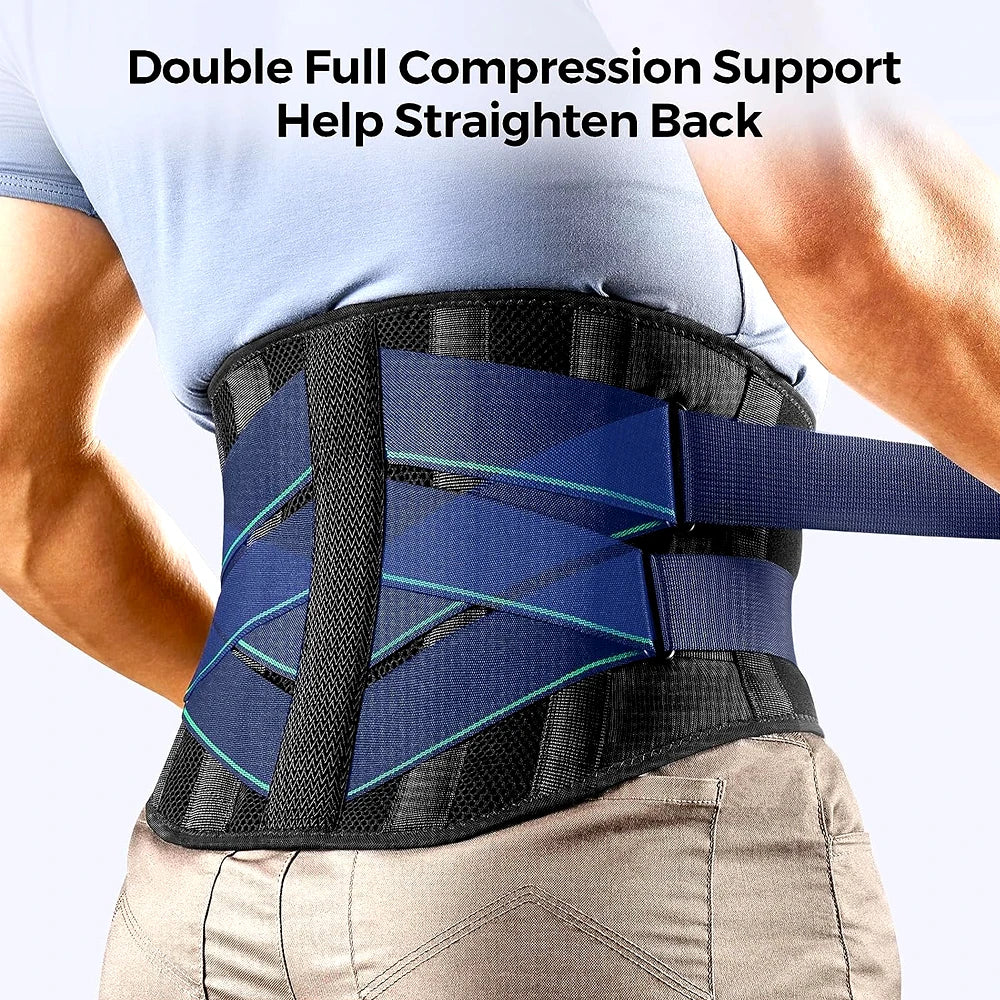 1PC Back Braces for Lower Back Pain Relief with 5 Stays, Breathable Waist Support for Men Women , Anti-skid Lumbar Support Belt