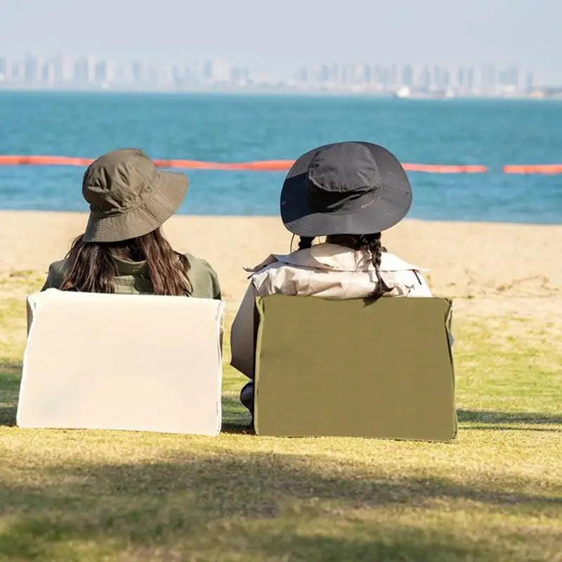 Beach Lounger Triangular Camp Pad Waterproof Beach Chair Mat With Back Rest Portable Beach Lounger For Tanning Lightweight
