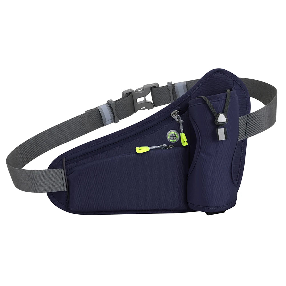 Running Bag Cycling Bag Reflective Hydration Belt Pack Waterproof  Large Capacity Water Bottle Holder Bag for Hiking Walking