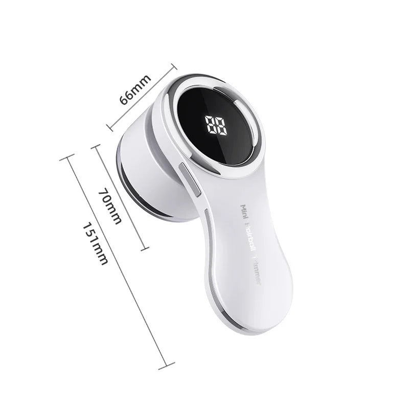 Portable Lint Remover & Fabric Shaver with Large Storage Compartment, Reusable Battery-Powered Lint Brush for Clothes, Socks, an