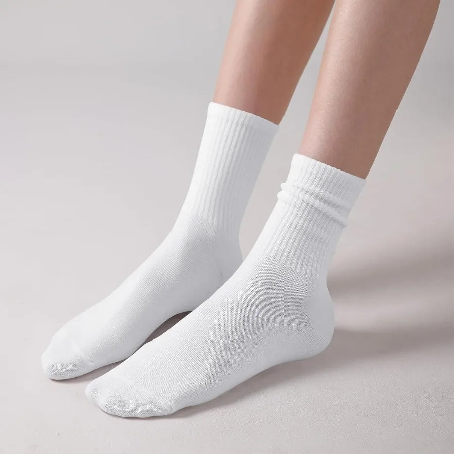 Womens Crew Socks Casual Calf Socks Cute Soft Above Ankle Sock 6 Pairs Size 510 for Everyday Wear Comfortable and Breathable Fa