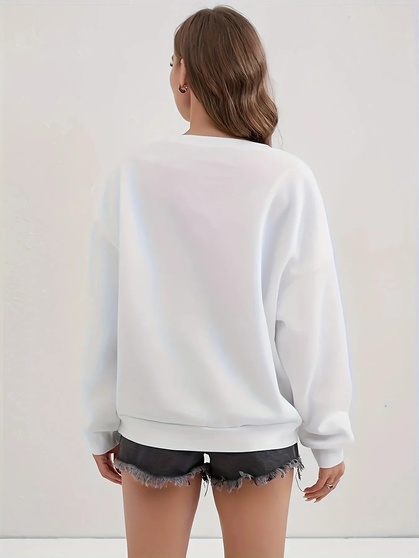 Merry Christmas Print Sweatshirt, Crew Neck Casual Sweatshirt For Winter & Fall, Women's Clothing