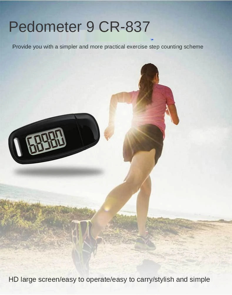 Accurate Fitness Tracker USB Charge Walking 3D Pedometer with Clip and Lanyard for Step Fitness Camping Hiking Sports