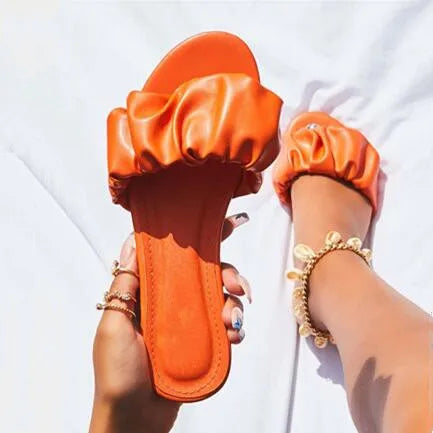 Luxury 2024 new women casual home durable sandals fold outdoor wild beach non-slip women flat ms slippers