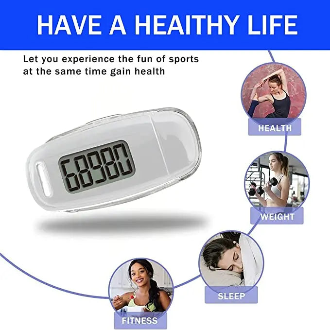 Accurate Fitness Tracker USB Charge Walking 3D Pedometer with Clip and Lanyard for Step Fitness Camping Hiking Sports