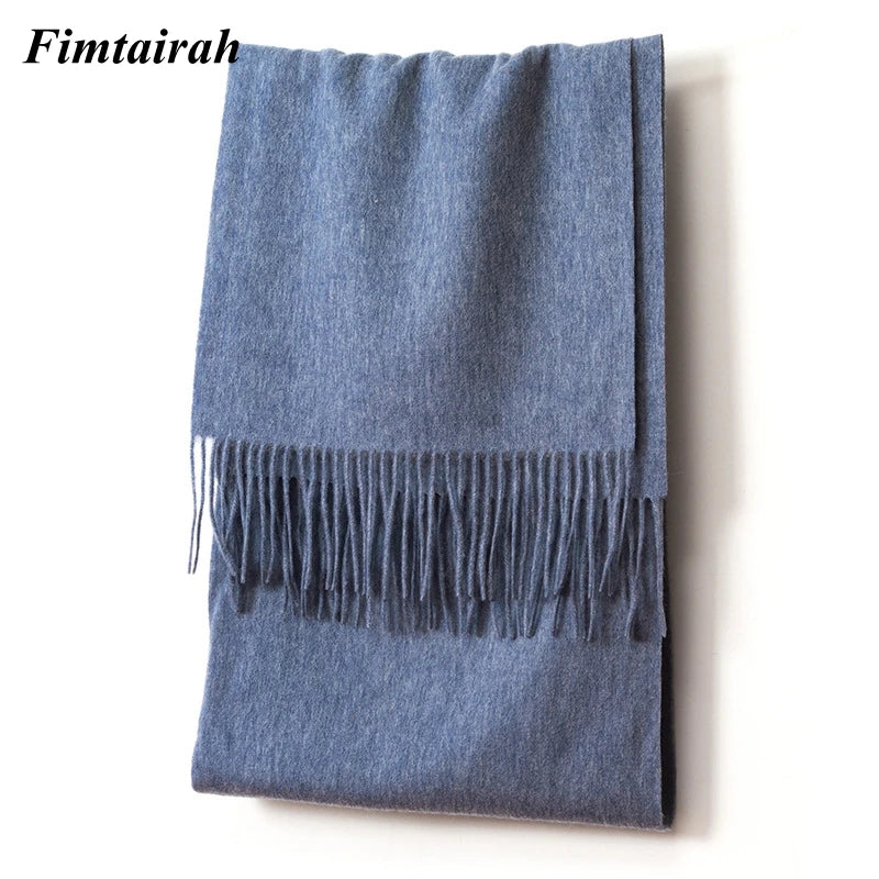 100% Wool Scarf Women' Autumn Winter /  Scarf Men's   Warm  Shawl New
