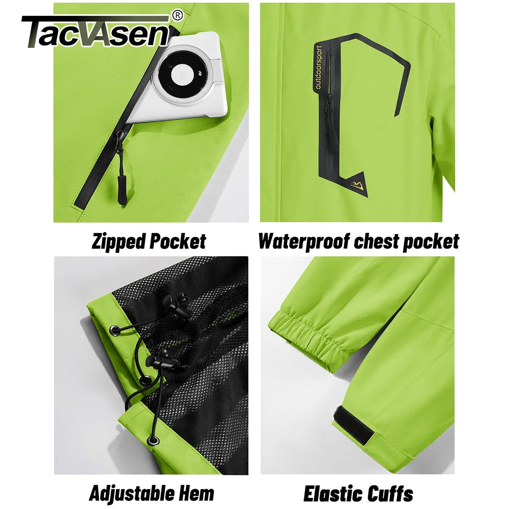 Spring Autumn Lightweight Jackets Men's Mesh Lined Waterproof Rain Jacket Outdoor Fishing Hiking Jacket Male Windbreaker
