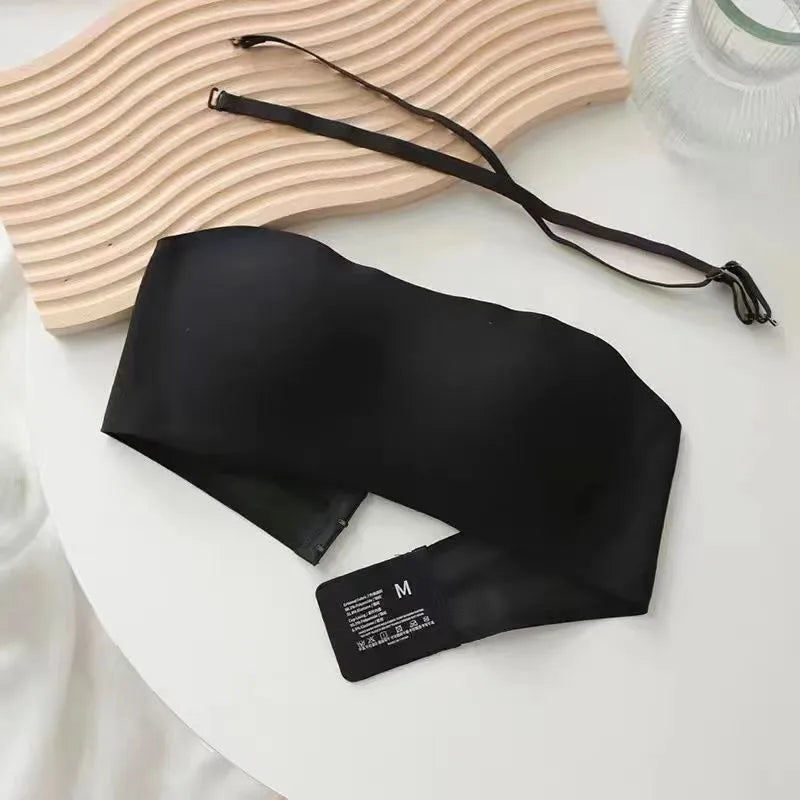 GLEC women's invisible strapless bra suspended, strapless, non slip, and seamless gathering new women's beauteful  body bra