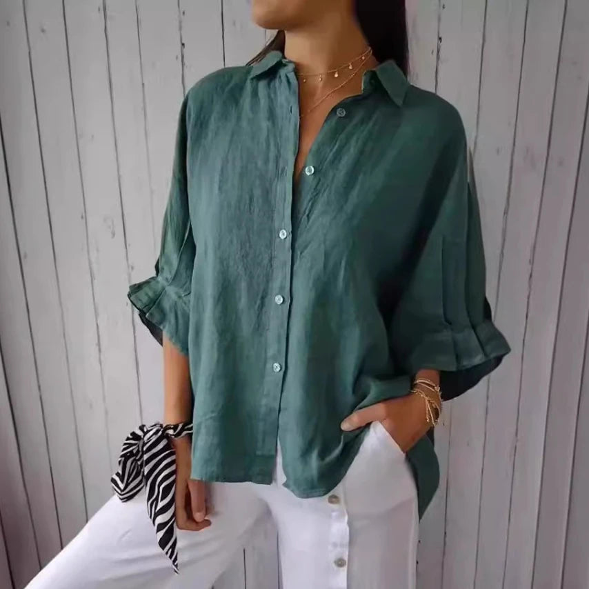 Summer Cotton Linen T Shirt Women Clothes Blouses Woman T-Shirts Loose Streetwear Shirt Casual Ladies Tops Tee