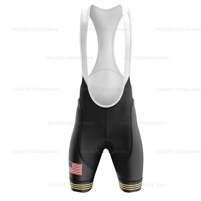 2026 USA Cycling Kit Men's Racing Team Cycling Jersey Set Summer MTB Maillot Bicycle Clothes Outdoor Equipment Cycling Clothing