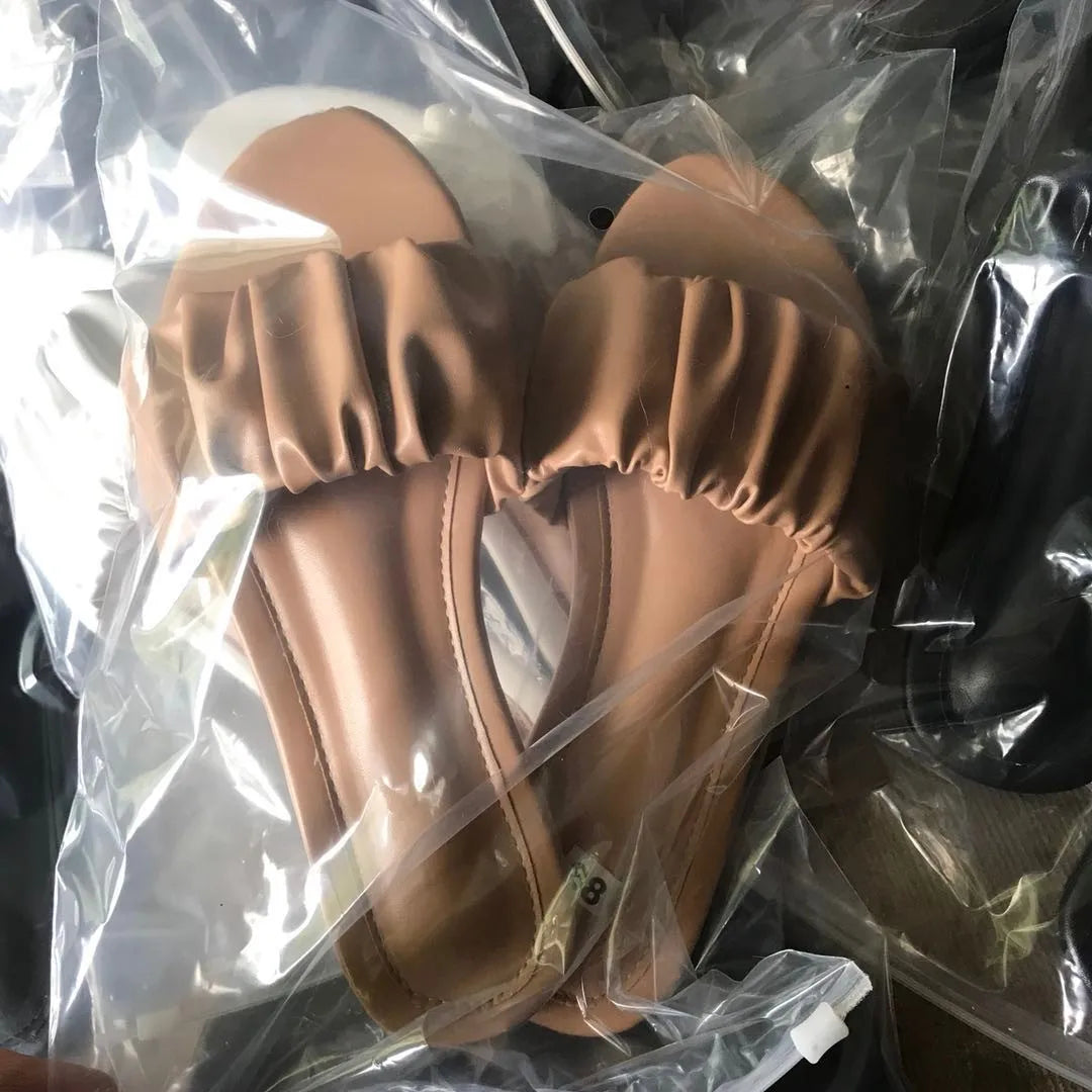 Luxury 2024 new women casual home durable sandals fold outdoor wild beach non-slip women flat ms slippers