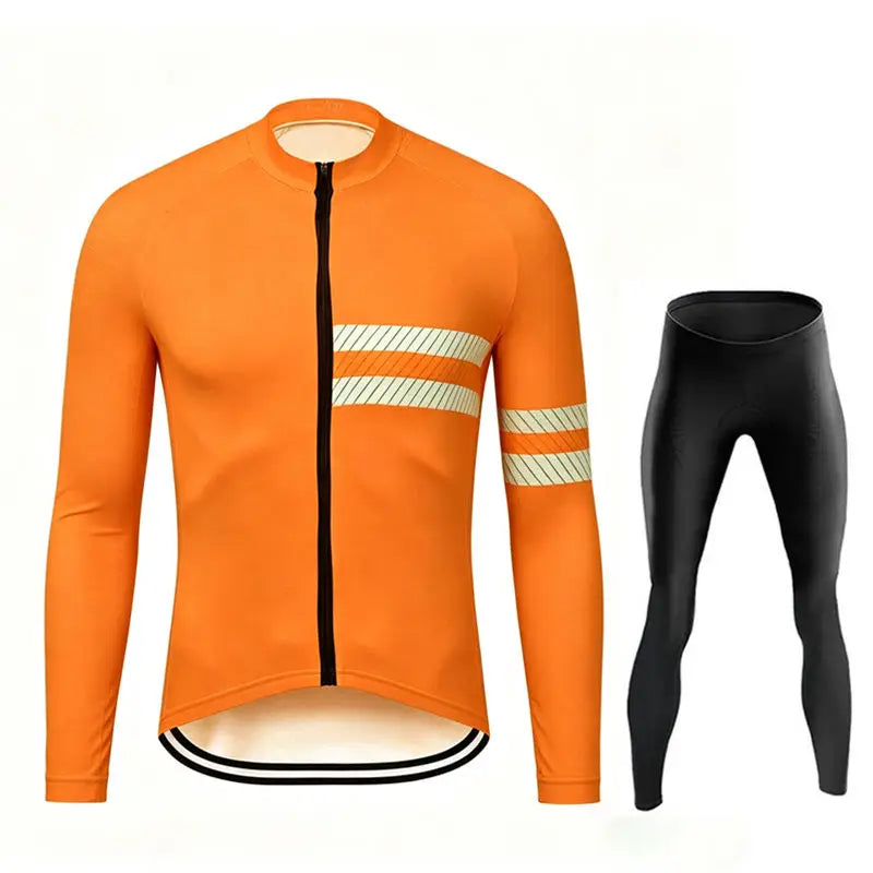 2027 New Team Breathable Men's Long Sleeve Cycling Jersey Set Spring and Fall Mountain Bicycle Clothes Wear