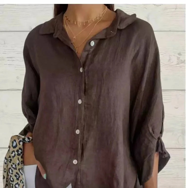 Summer Cotton Linen T Shirt Women Clothes Blouses Woman T-Shirts Loose Streetwear Shirt Casual Ladies Tops Tee