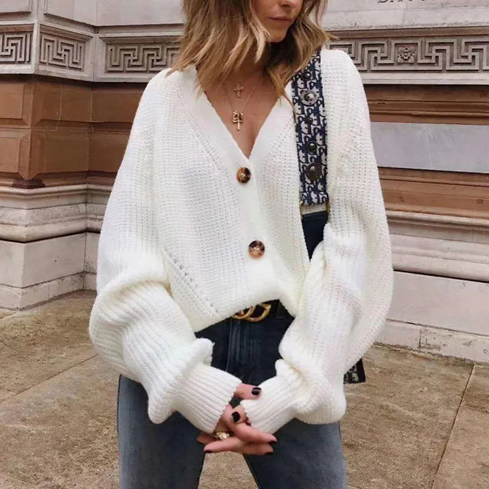 Casual Outing Women Cardigan Casual Fall Cardigan Women Party And Holiday Attire Solid Color Cardigan Long Sleeve Sweater