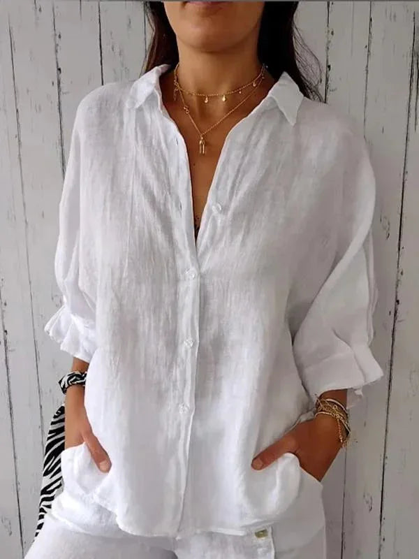 Summer Cotton Linen T Shirt Women Clothes Blouses Woman T-Shirts Loose Streetwear Shirt Casual Ladies Tops Tee