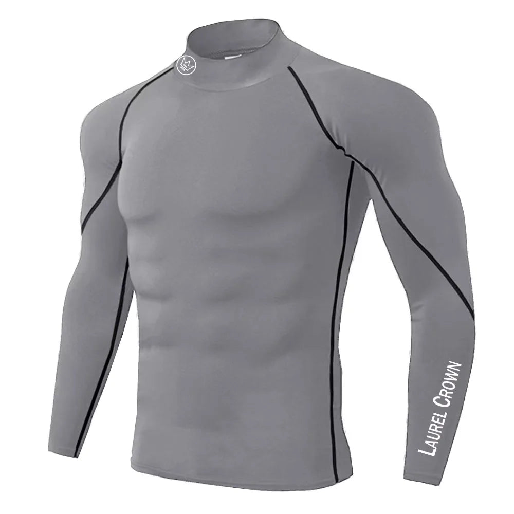 Fitness T-shirt Men Long Sleeve Training Shirts Running Compression Skinny Tops Muscle Workout Clothing12