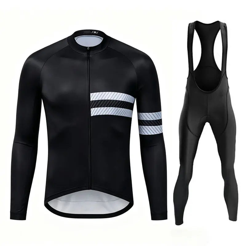 2027 New Team Breathable Men's Long Sleeve Cycling Jersey Set Spring and Fall Mountain Bicycle Clothes Wear
