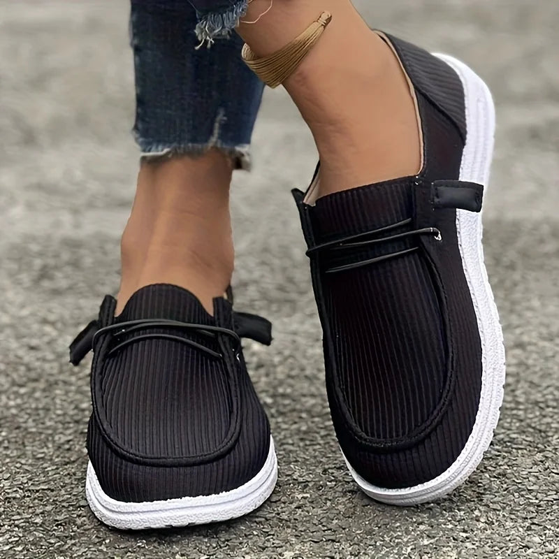 2025 New Women's Breathable Casual Sports Shoes - Four Seasons Comfortable Lightweight Skateboarding Running Shoes, Striped