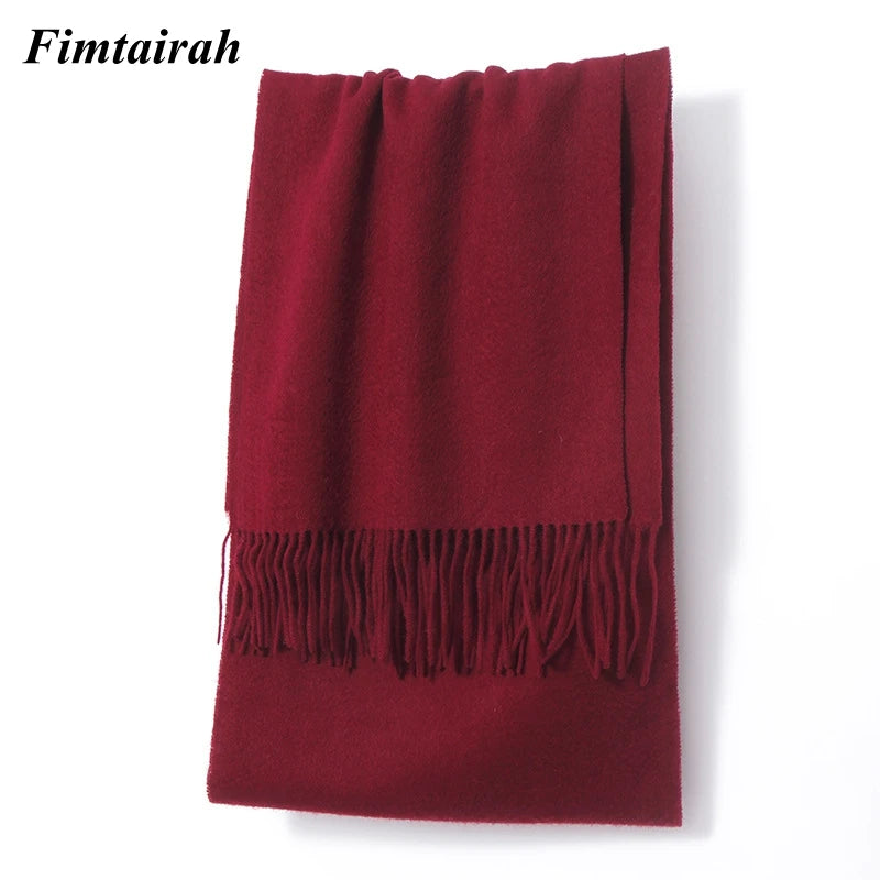 100% Wool Scarf Women' Autumn Winter /  Scarf Men's   Warm  Shawl New