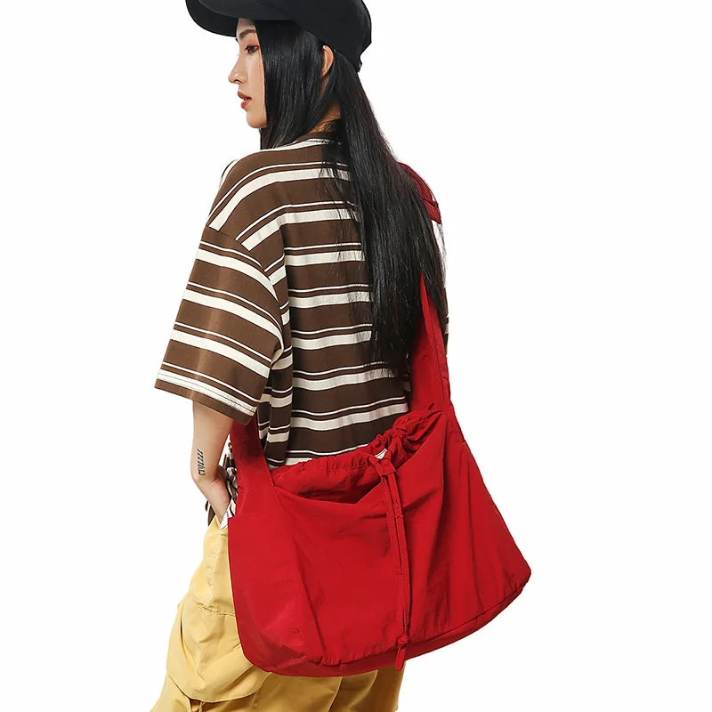 Drawstring Bucket Bag Women Large Capacity Lightweight Shoulder Crossbody Tote Soft Casual Handbag for Daily Work Travel