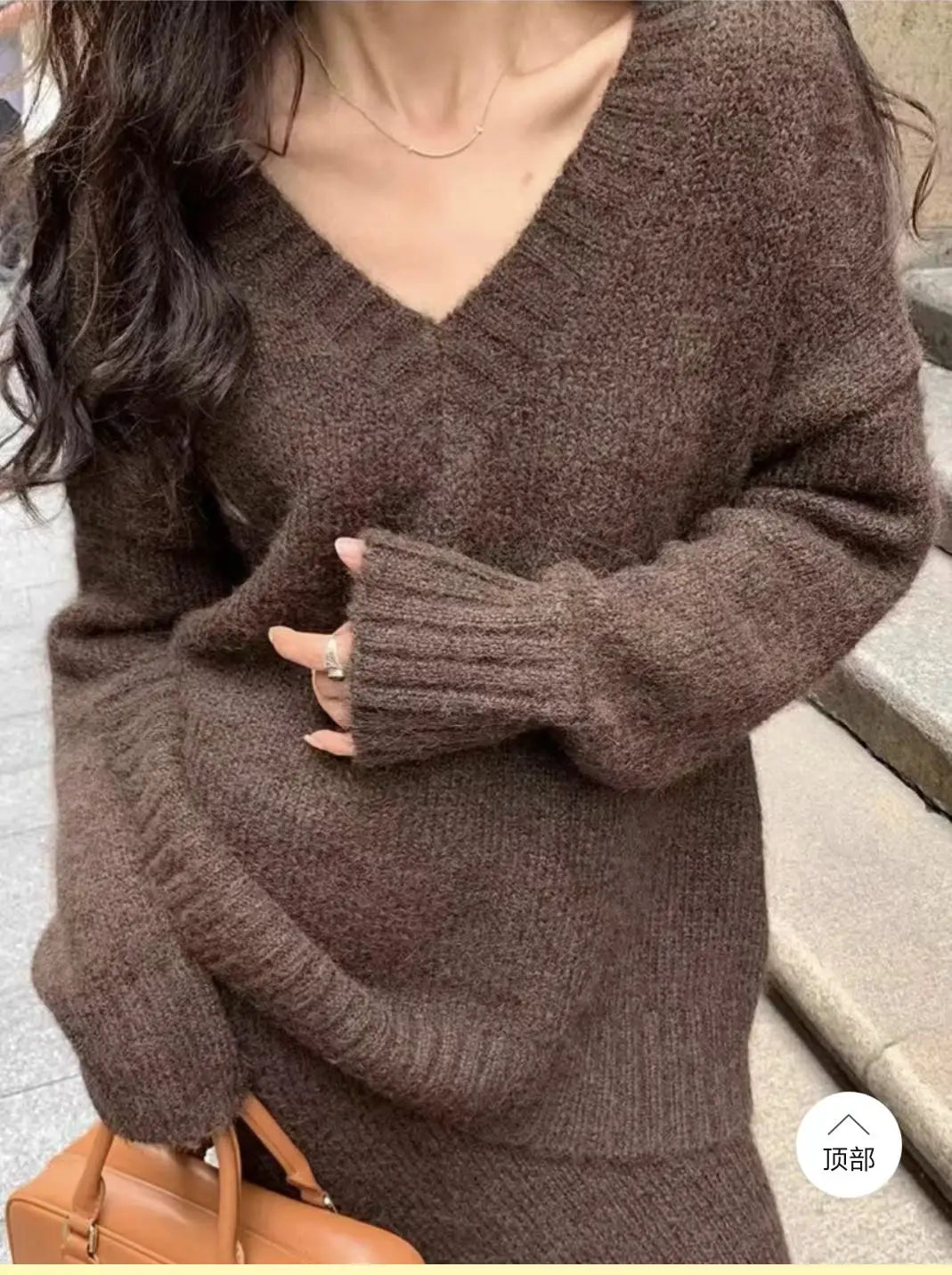 Elegant Solid  Skirt Sets Women Autumn Knit V Neck Cardigan Sweater 2 Piece Female Loose Long Skirts Fashion Party Suits