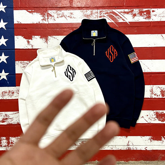 Y2K Oversized Vintage Jacket New Arrival USA Embroidery Quarter Zip Casual Sweatshirt Fashion Unisex Clothing Hip Hop Streetwear