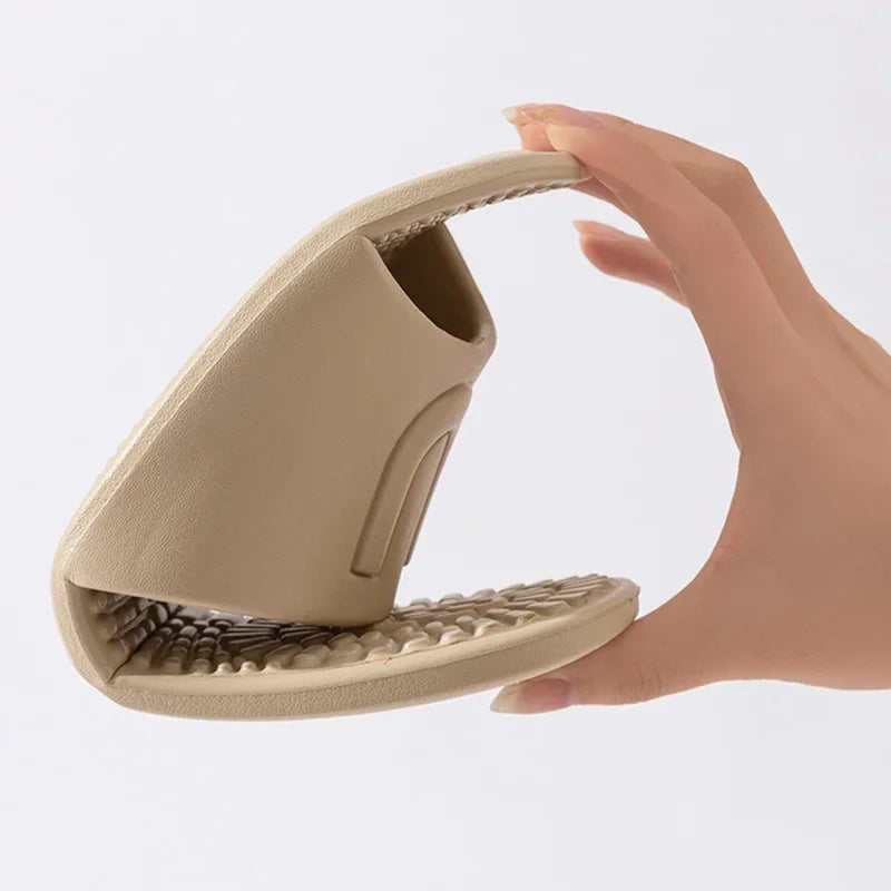 Travel Must Have Simple Non-slip Silent Slippers Summer Bathroom Hotel Anti-slip Eva Anti-odor Foldable Slippers for Women