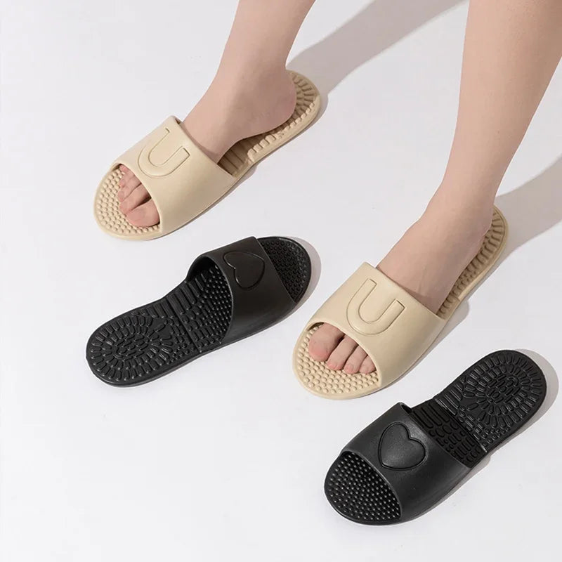 Travel Must Have Simple Non-slip Silent Slippers Summer Bathroom Hotel Anti-slip Eva Anti-odor Foldable Slippers for Women