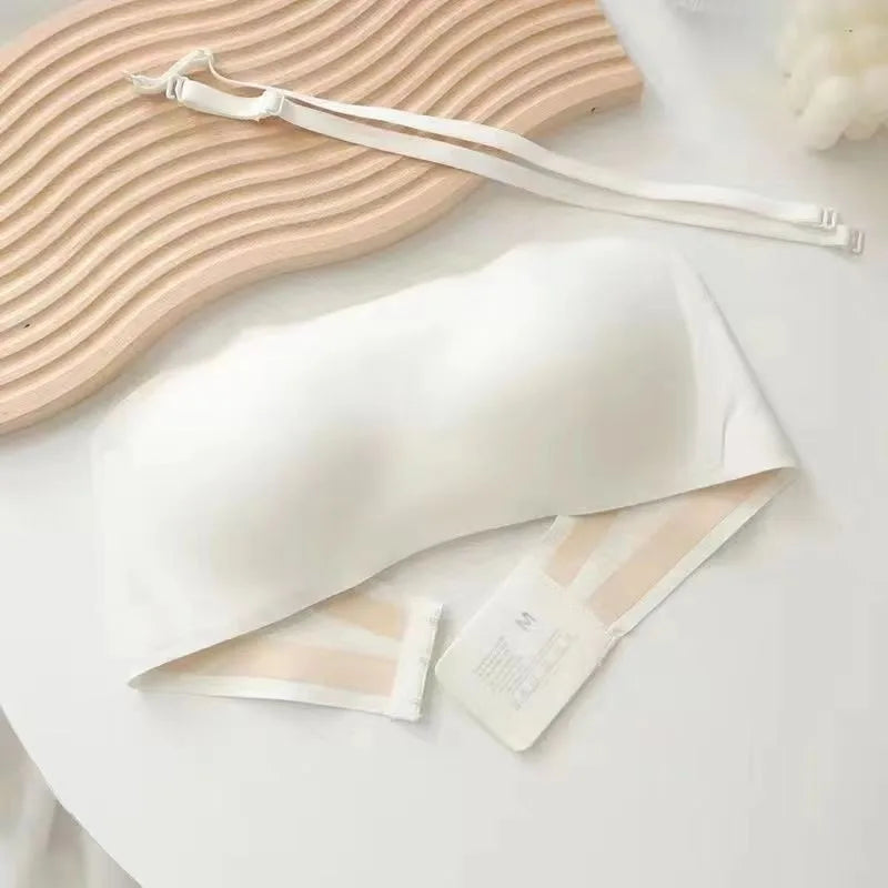 GLEC women's invisible strapless bra suspended, strapless, non slip, and seamless gathering new women's beauteful  body bra