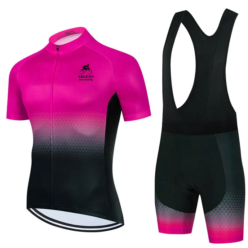 2026 Summer Men Short Sleeve Cycling Jersey Set Breathable MTB Bike Cycling Clothing Bike Uniform