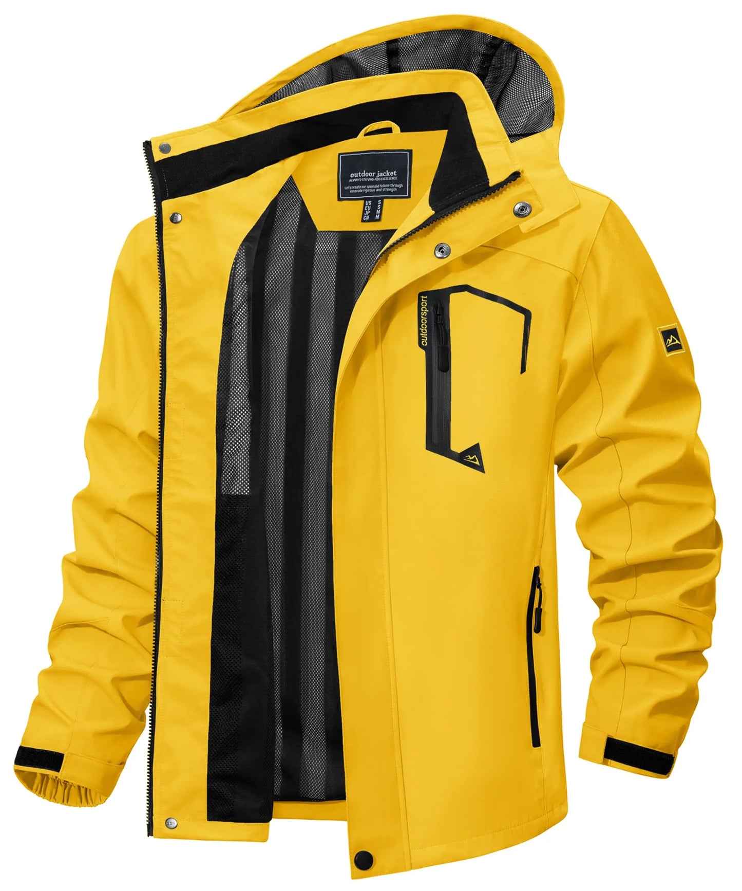 Spring Autumn Lightweight Jackets Men's Mesh Lined Waterproof Rain Jacket Outdoor Fishing Hiking Jacket Male Windbreaker