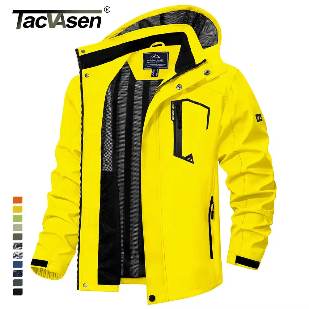 Spring Autumn Lightweight Jackets Men's Mesh Lined Waterproof Rain Jacket Outdoor Fishing Hiking Jacket Male Windbreaker