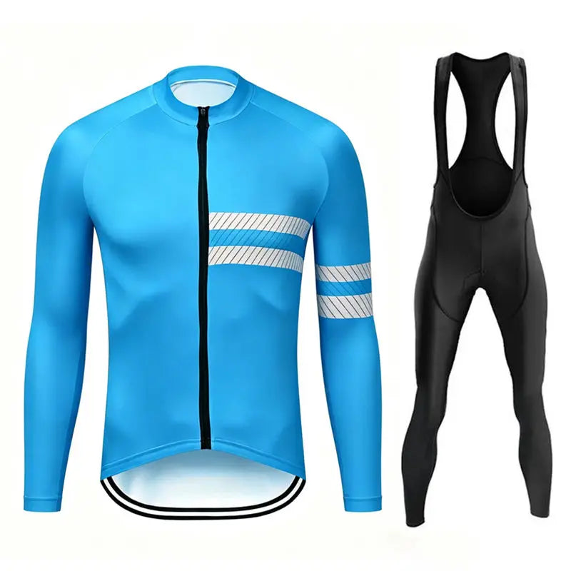 2027 New Team Breathable Men's Long Sleeve Cycling Jersey Set Spring and Fall Mountain Bicycle Clothes Wear