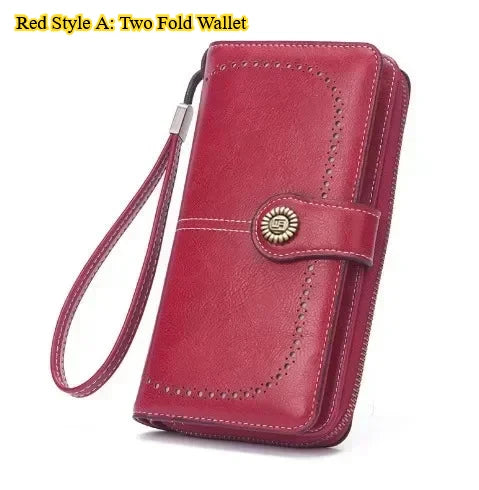 High Quality Women Wallet  Anti-theft Leather Wallets For Woman Long Zipper Large Ladies Clutch Bag Female Purse Card Holder