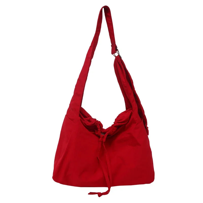 Drawstring Bucket Bag Women Large Capacity Lightweight Shoulder Crossbody Tote Soft Casual Handbag for Daily Work Travel