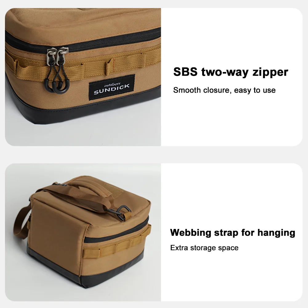 Large Picnic Ice Bag 900D Cloth Camping Travel Organizer Waterproof Large Insulated Picnic Lunch Bag Box for Camping Hiking Trip